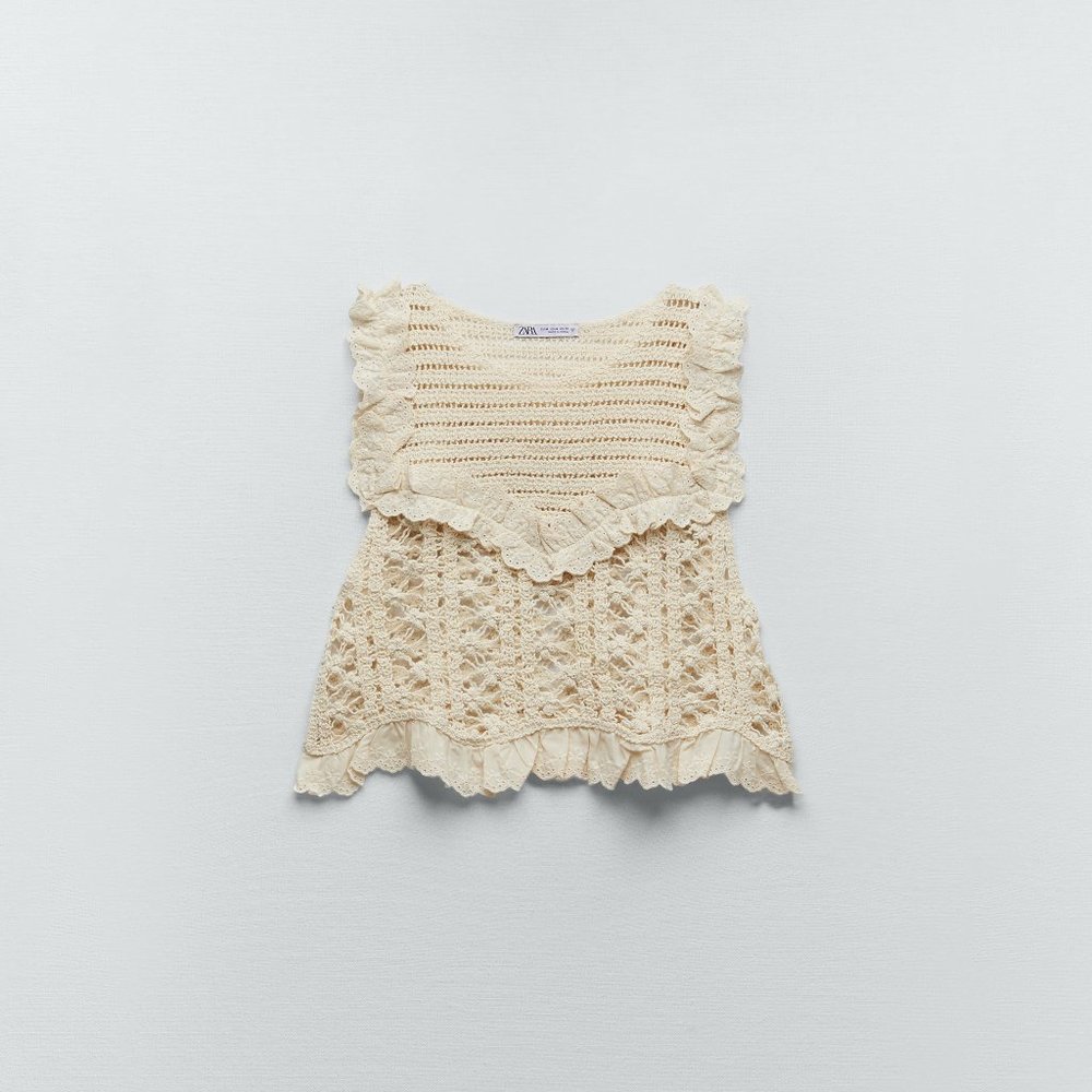 Zara Crochet Vest or Top NWT